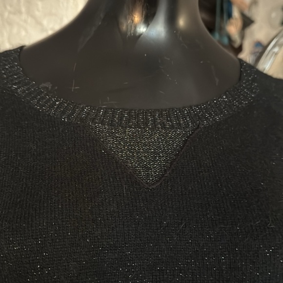 Black lurex sweater with french graffiti - Picture 2 of 8